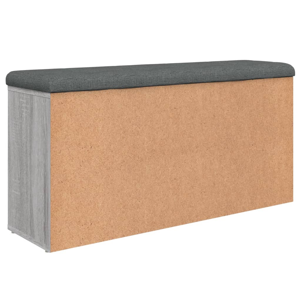 Banco sapateira 102x32x50 cm derivados madeira cinzento sonoma