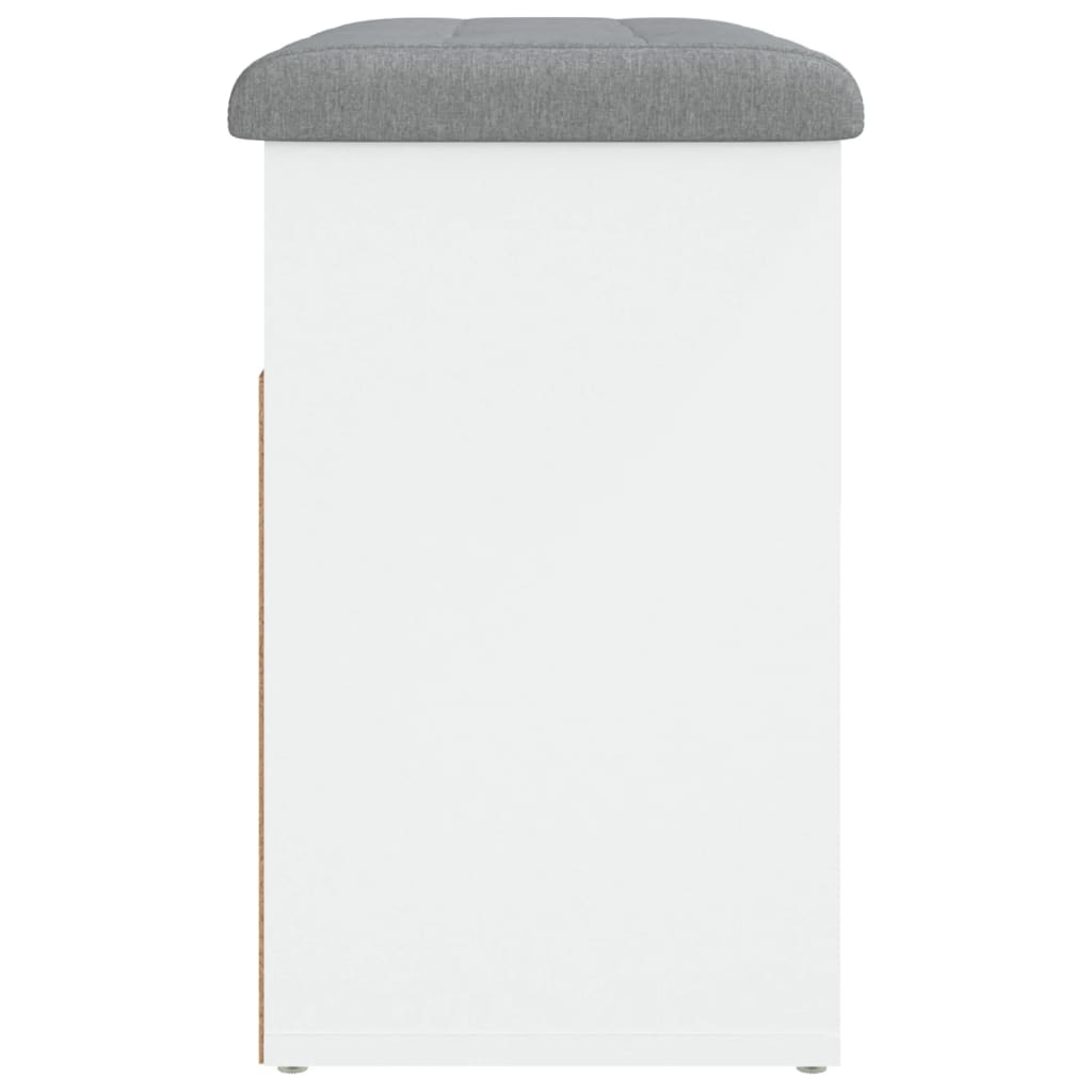 Banco para sapatos branco 62x32x50 cm madeira projetada