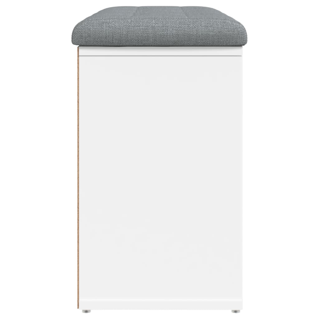 Banco para sapatos branco 82x32x50 cm madeira projetada