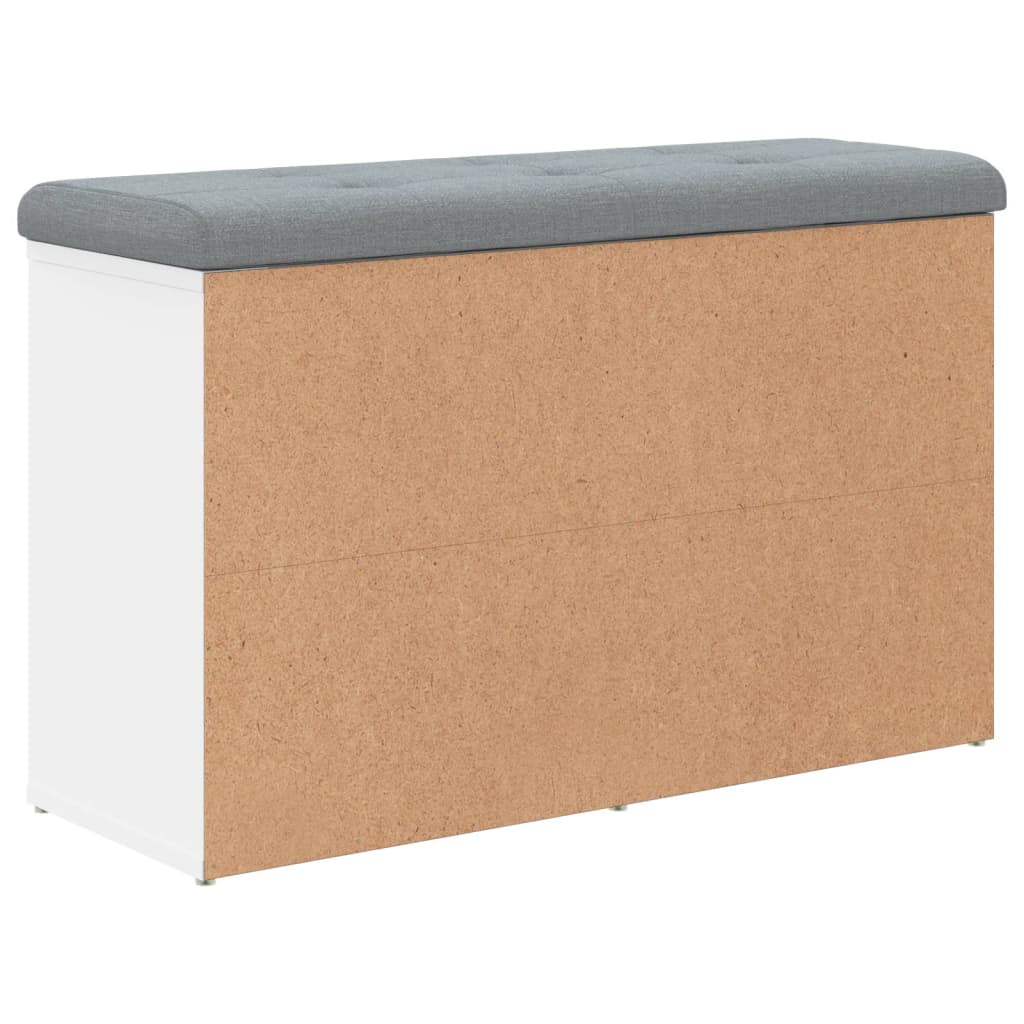 Banco para sapatos branco 82x32x50 cm madeira projetada