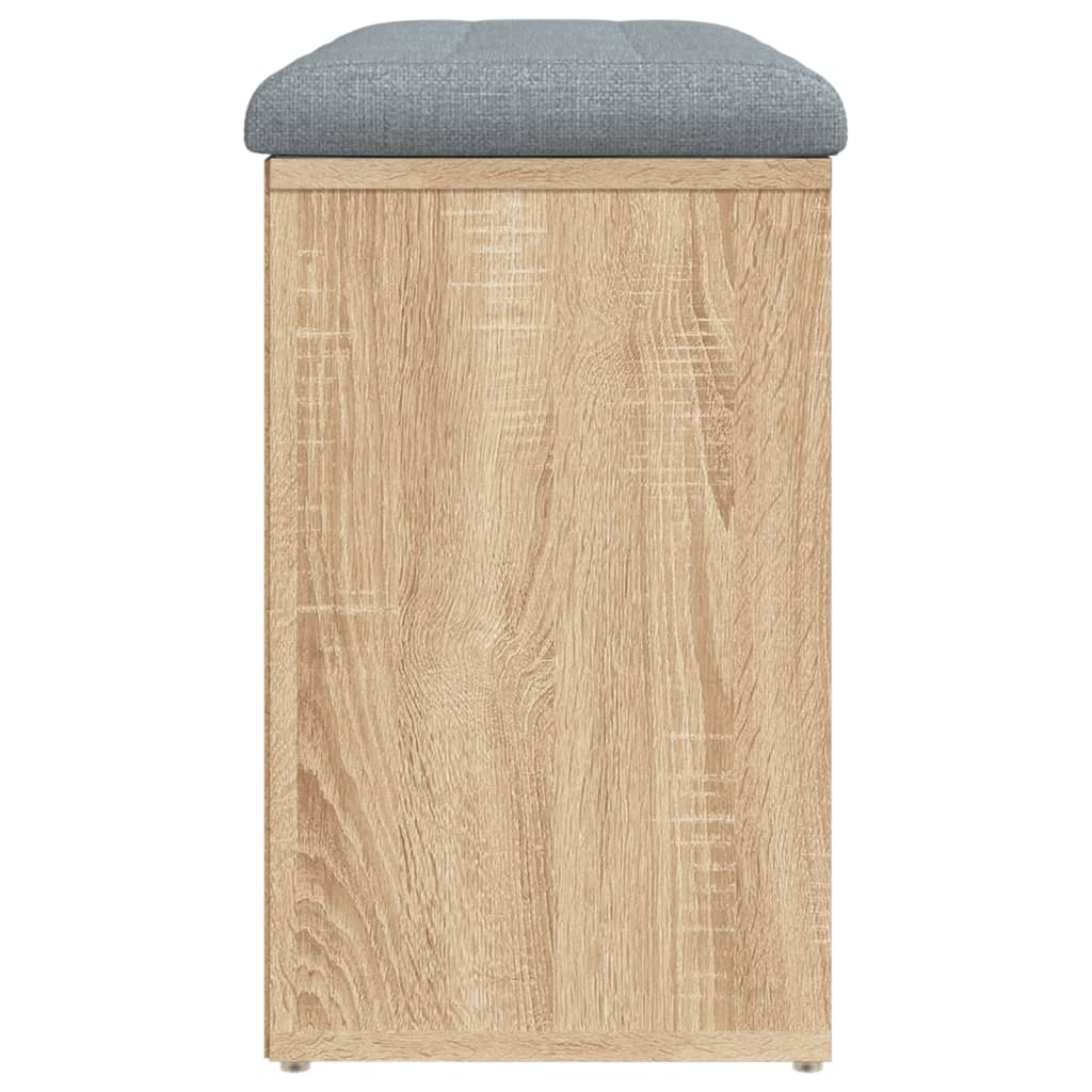 Banco para sapatos Sonoma Oak 82x32x50 cm Madeira projetada