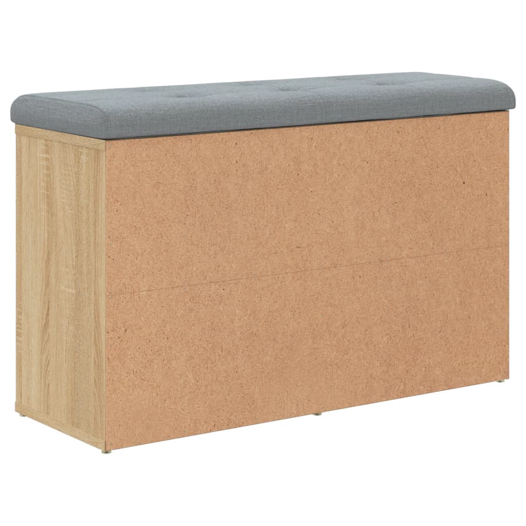 Banco para sapatos Sonoma Oak 82x32x50 cm Madeira projetada