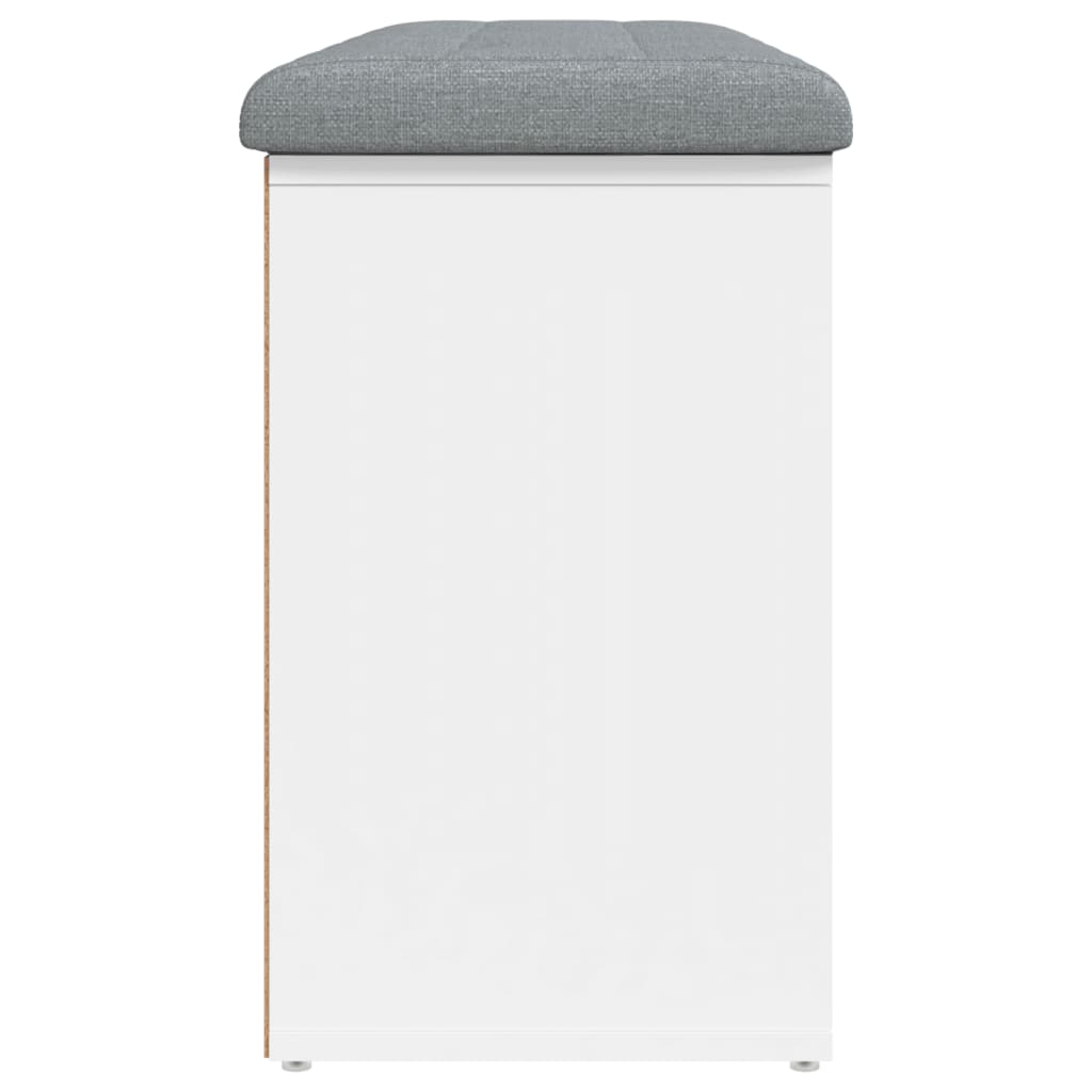 Banco para sapatos branco 102x32x50 cm madeira projetada