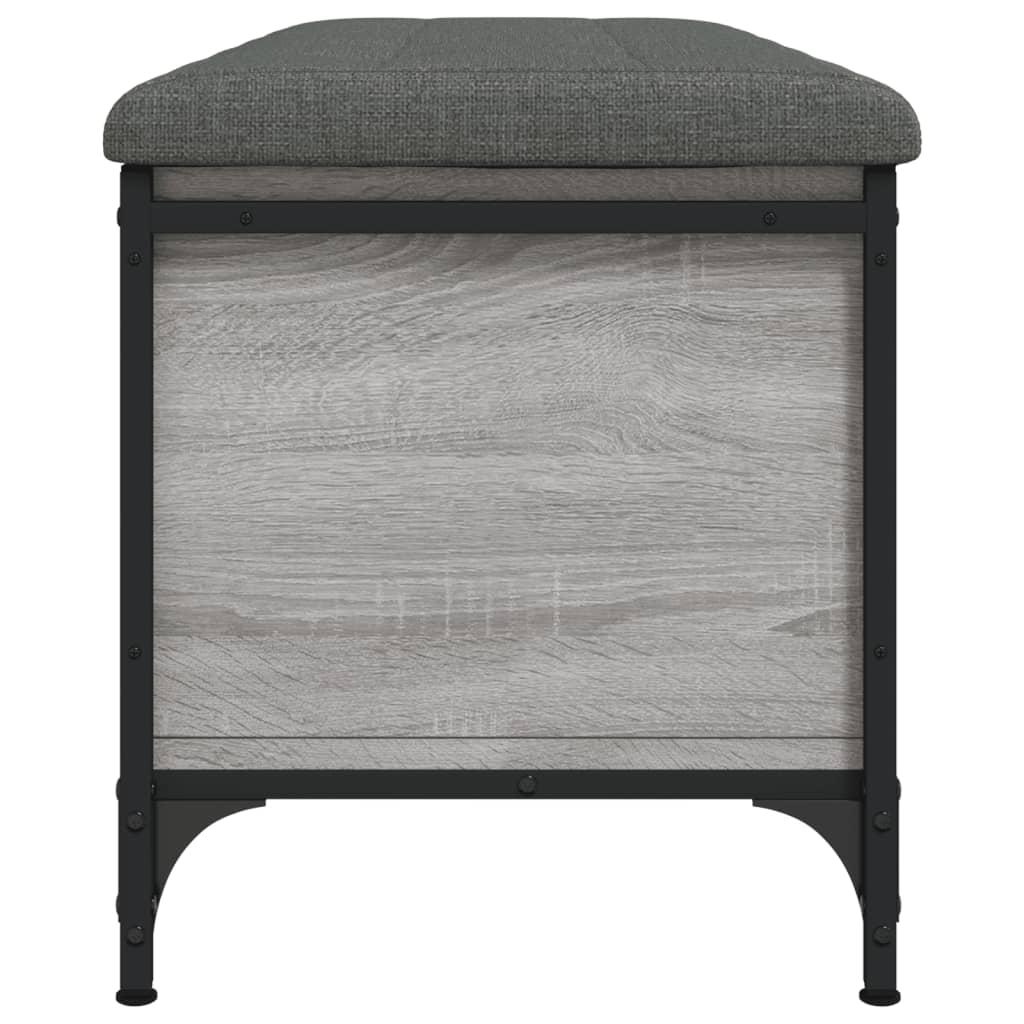 Banco arrumação 102x42x45 cm derivados madeira cinzento sonoma