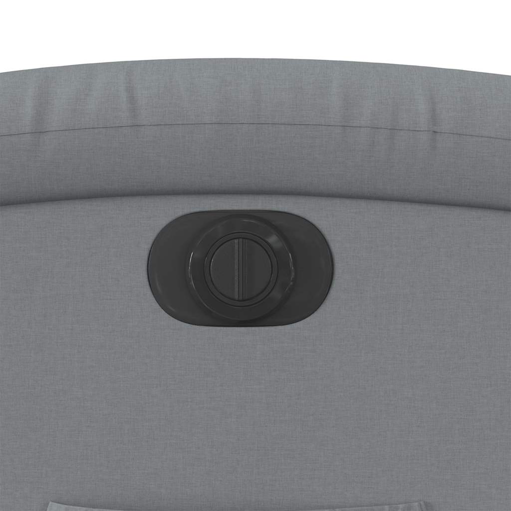 Poltrona reclinável elétrica tecido cinzento-claro