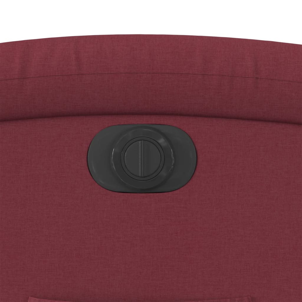 Poltrona elétrica reclinável tecido vermelho tinto