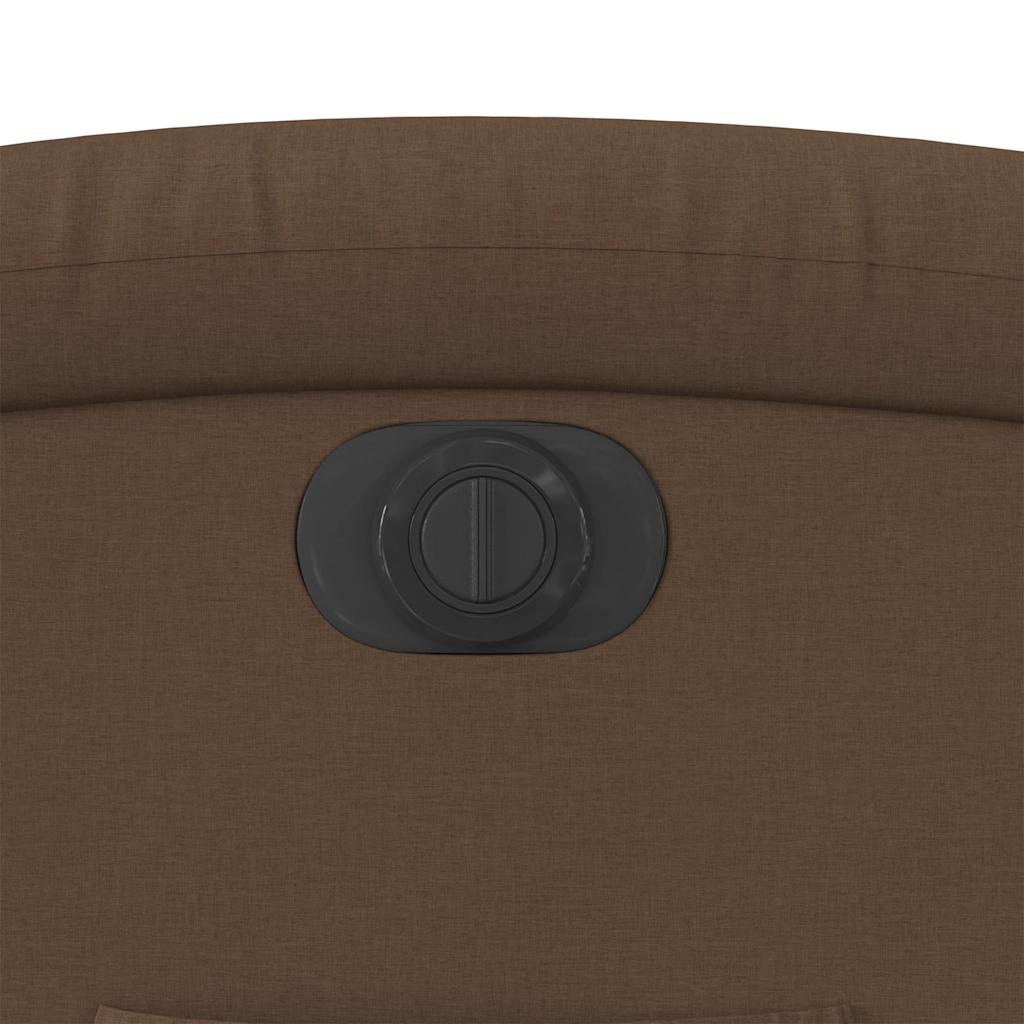 Poltrona elétrica reclinável tecido castanho