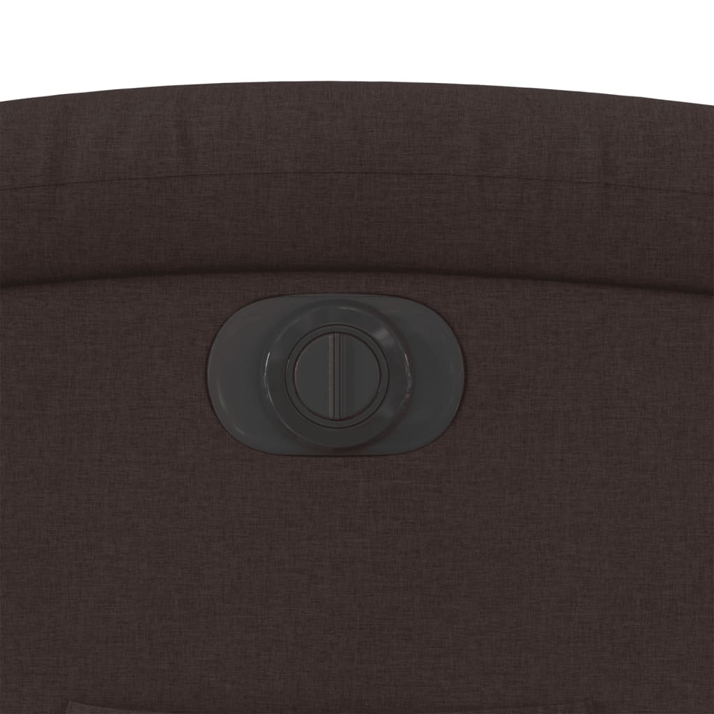 Poltrona elétrica reclinável tecido castanho-escuro