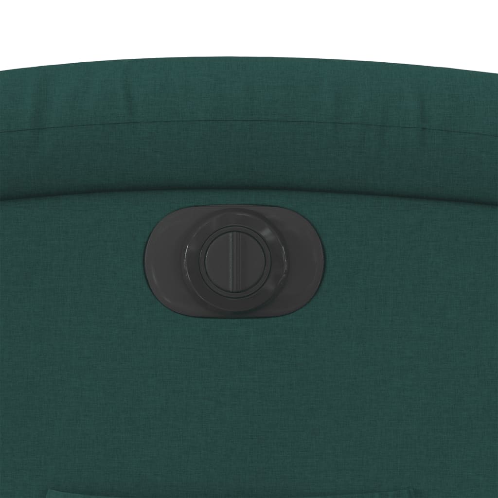 Poltrona elétrica reclinável tecido verde-escuro