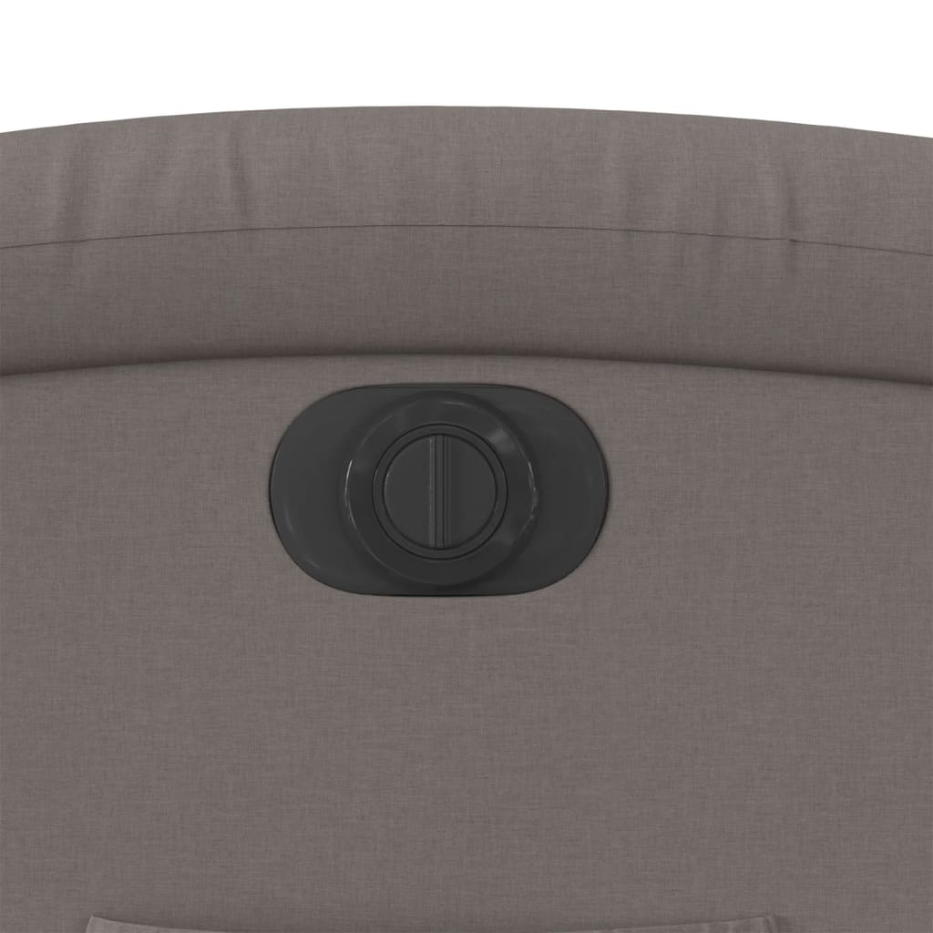 Poltrona elétrica reclinável tecido cinzento-acastanhado