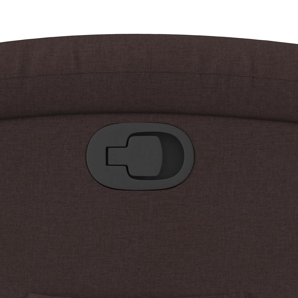 Poltrona reclinável elevatória tecido castanho-escuro