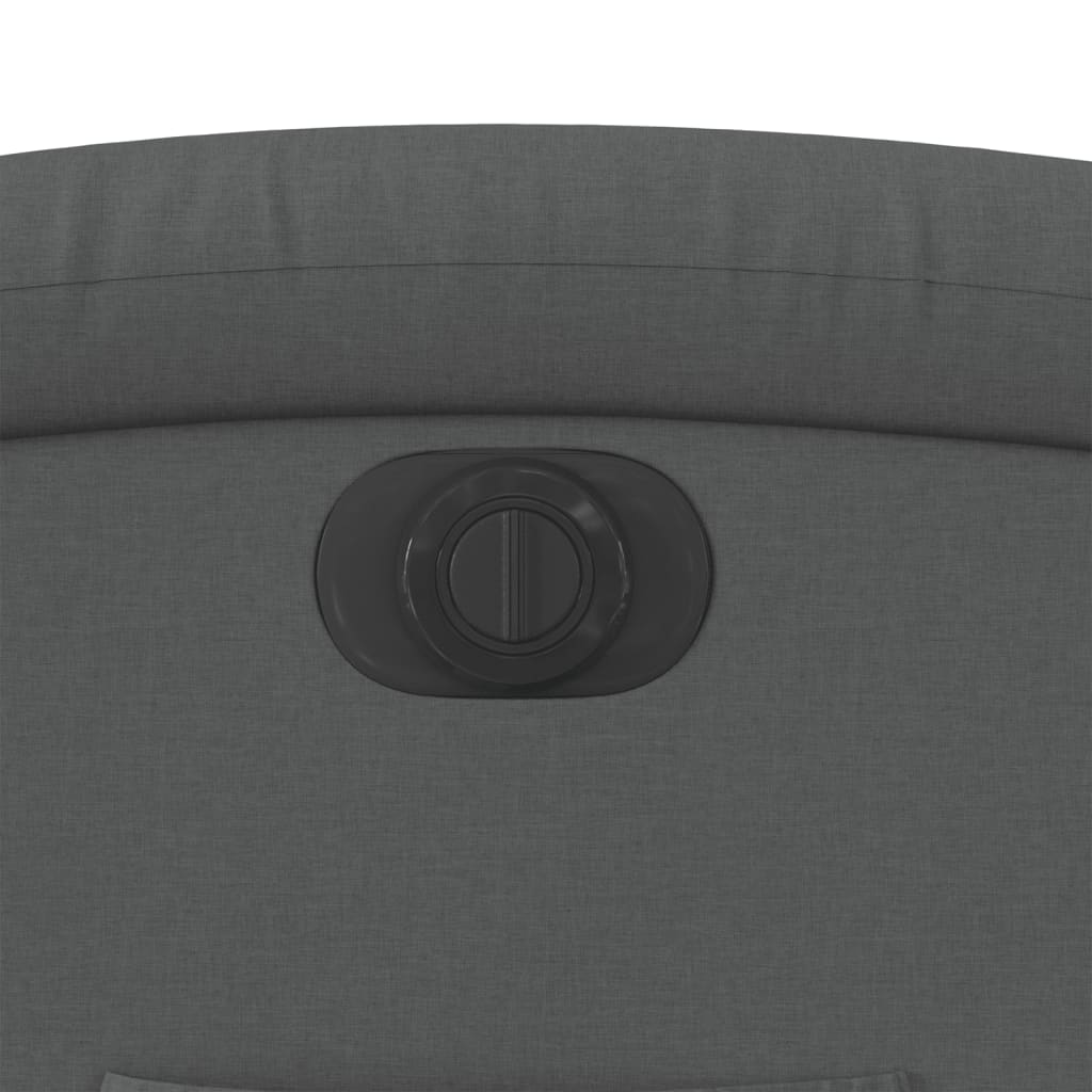 Poltrona reclinável elevatória elétrica tecido cinzento-escuro