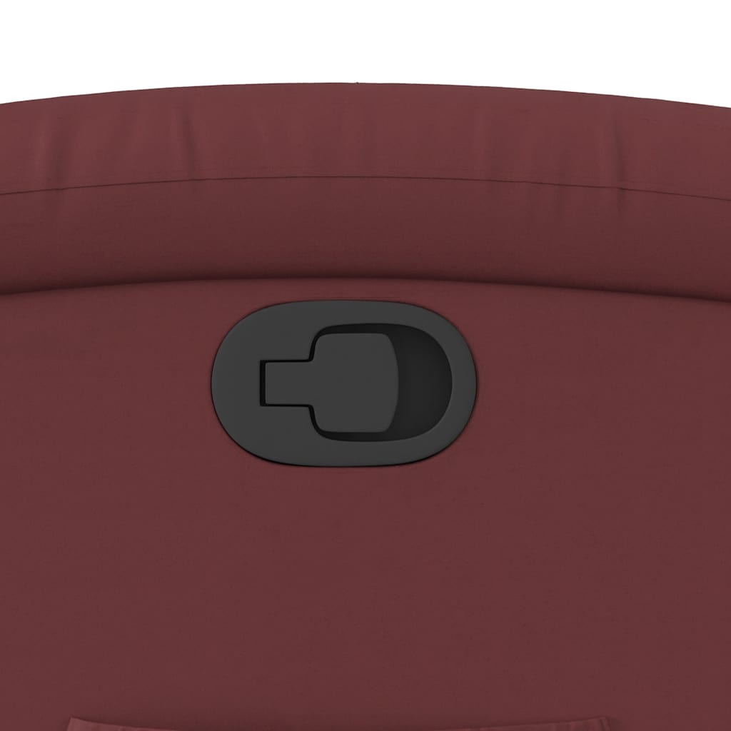 Poltrona reclinável elevatória couro artificial vermelho tinto
