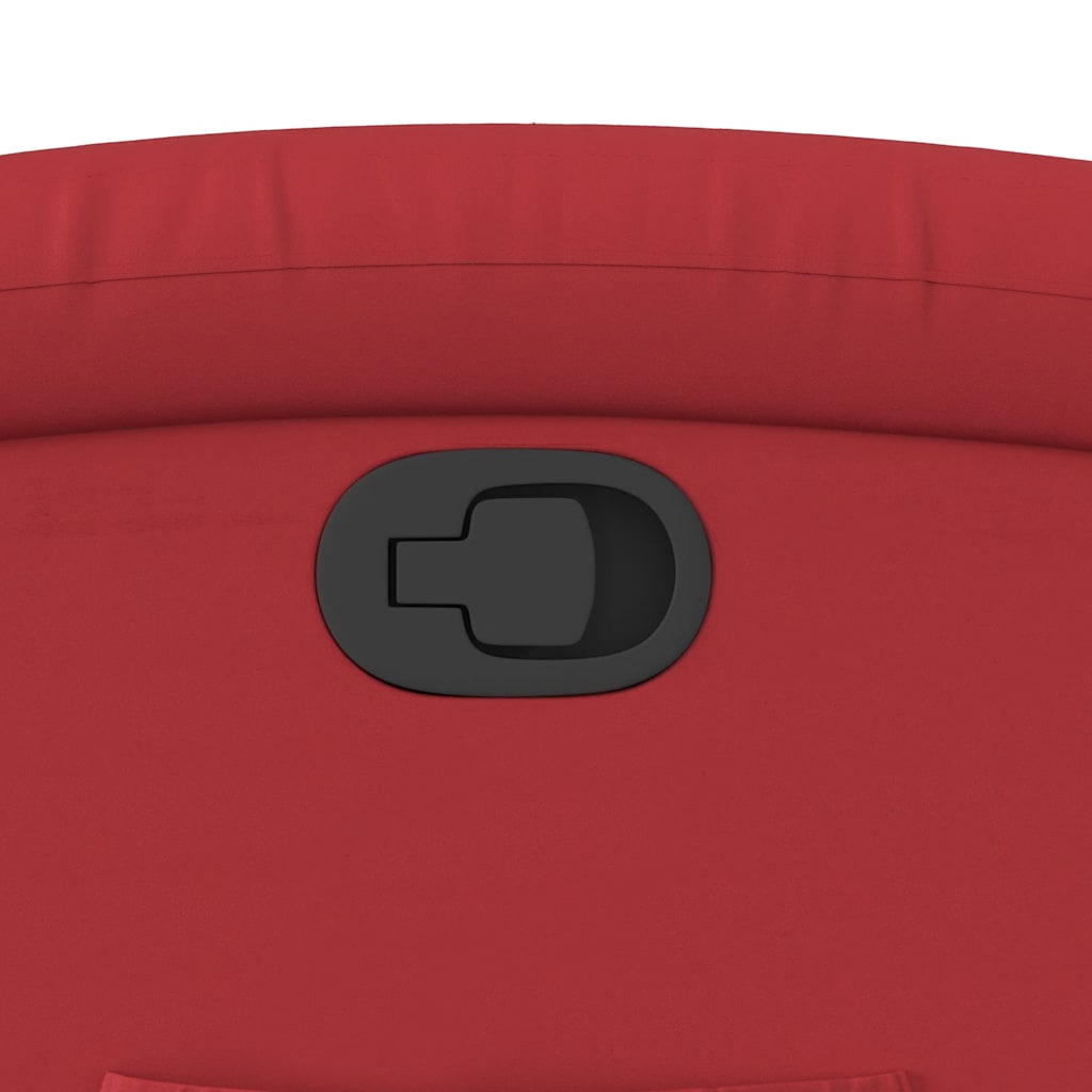 Poltrona reclinável elevatória couro artificial vermelho