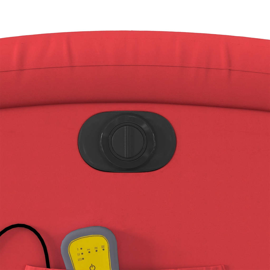 Poltrona reclinável elevatória elétrica couro artif. vermelho