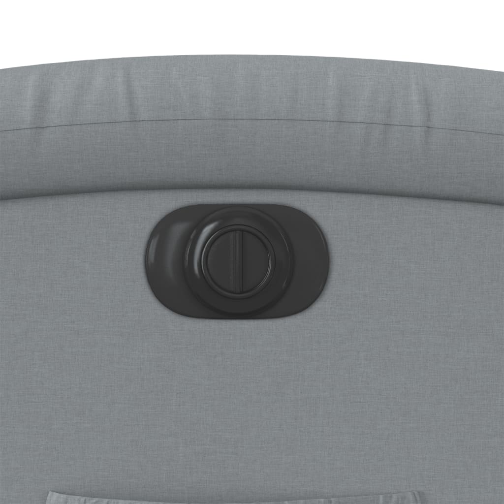 Poltrona reclinável elétrica tecido cinzento-claro