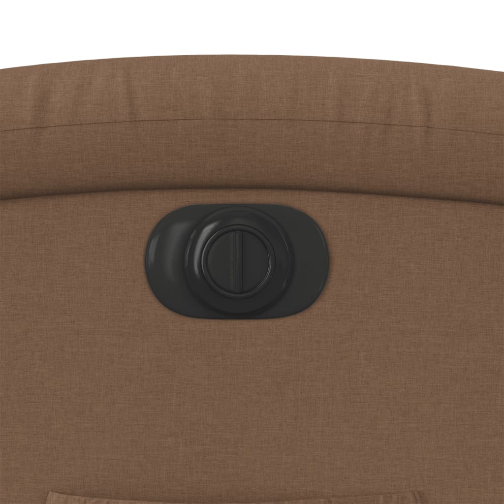 Poltrona elétrica reclinável tecido castanho