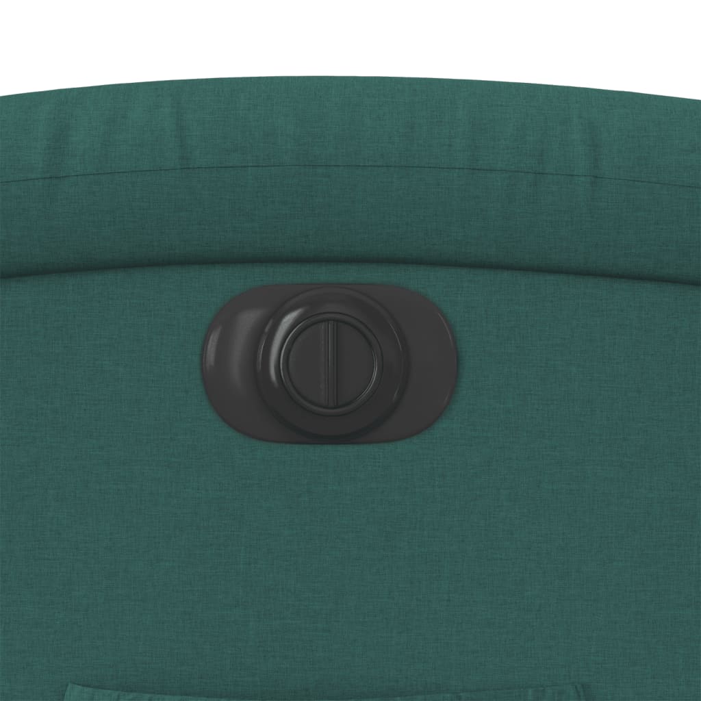 Poltrona elétrica reclinável tecido verde-escuro