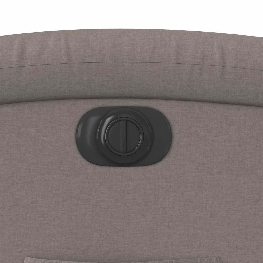 Poltrona elétrica reclinável tecido cinzento-acastanhado