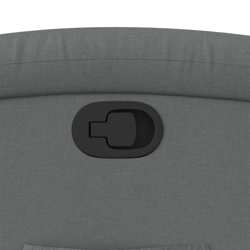 Poltrona reclinável elevatória tecido cinzento-escuro