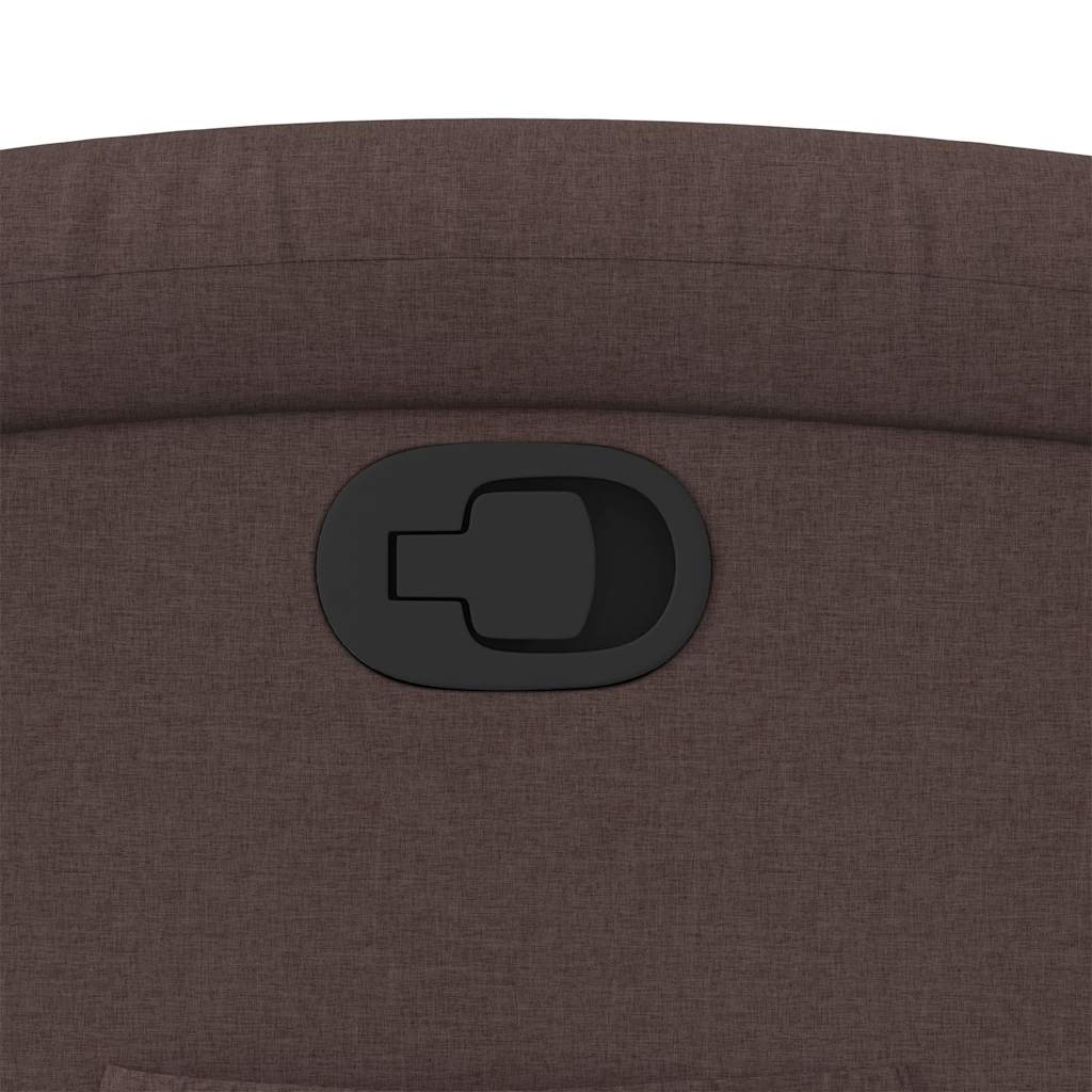 Poltrona reclinável elevatória tecido castanho-escuro