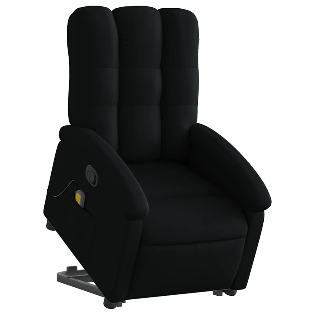 Poltrona de massagens reclinável elevatória tecido preto