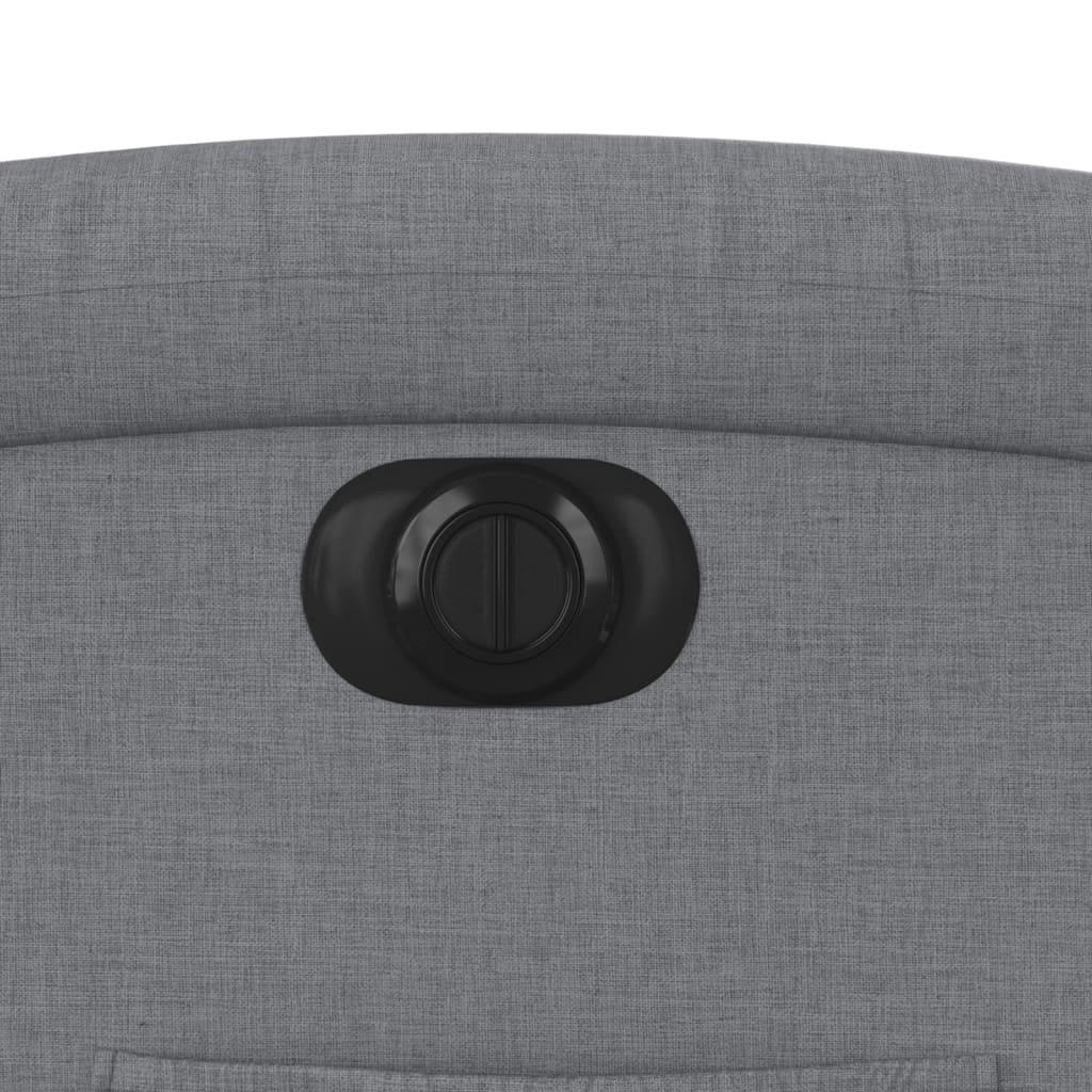 Poltrona reclinável elétrica tecido cinzento-claro