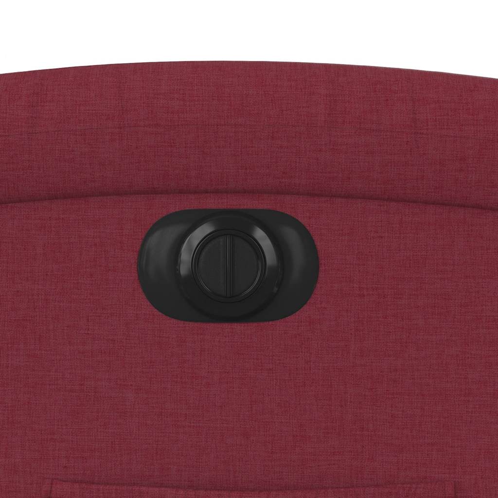 Poltrona elétrica reclinável tecido vermelho tinto
