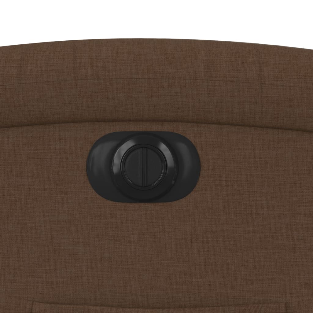 Poltrona elétrica reclinável tecido castanho