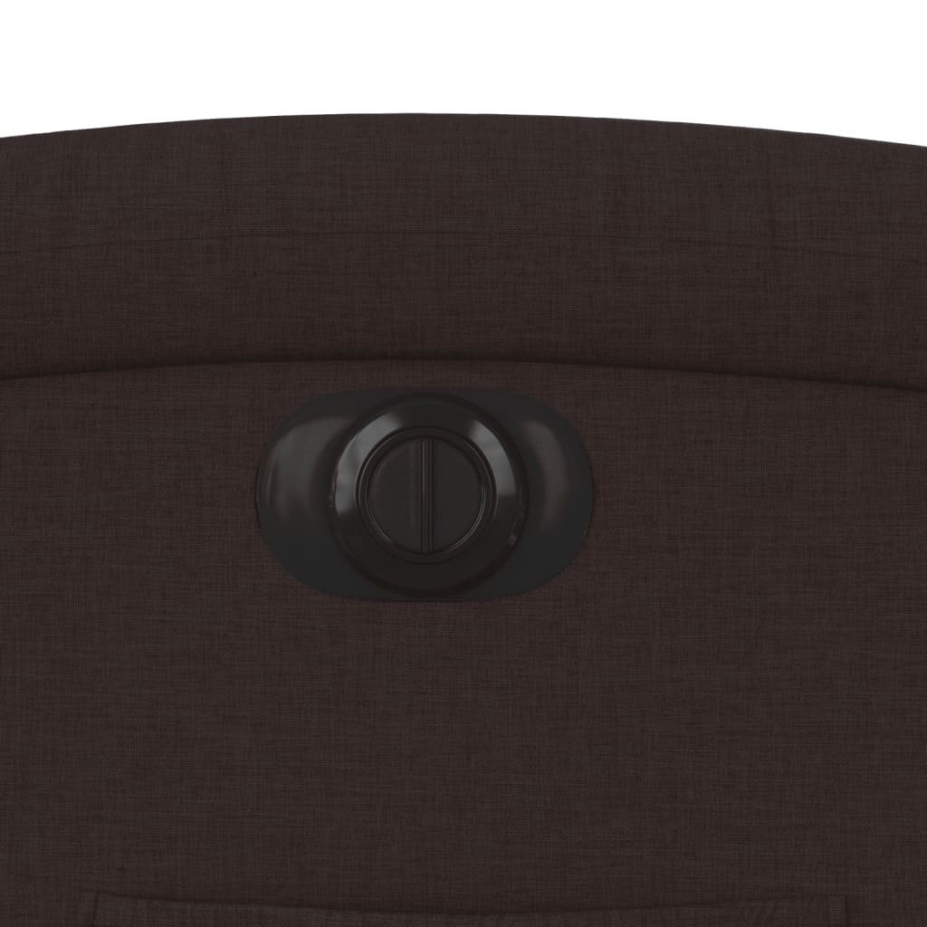 Poltrona elétrica reclinável tecido castanho-escuro