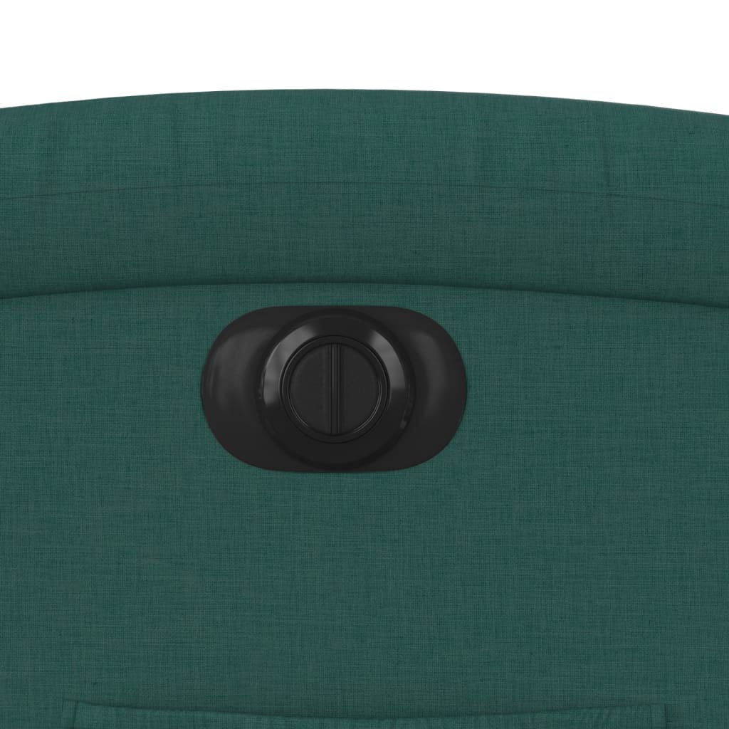 Poltrona elétrica reclinável tecido verde-escuro