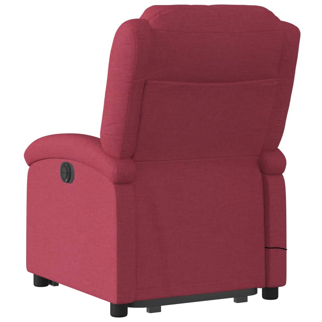Poltrona de massagens reclin. elevatória tecido vermelho tinto