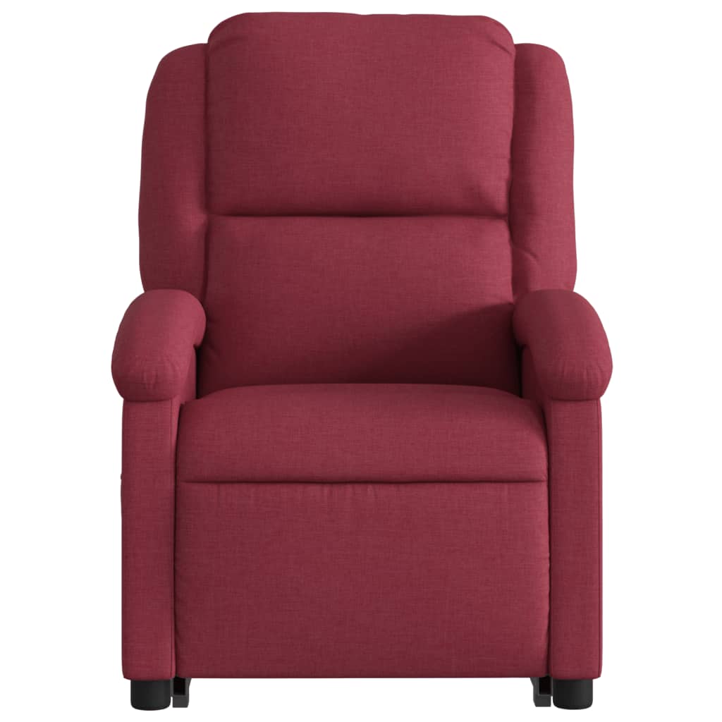 Poltrona de massagens reclin. elevatória tecido vermelho tinto