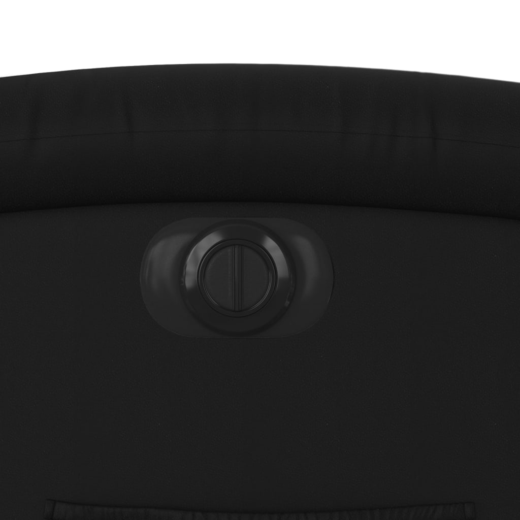 Poltrona reclinável elétrica couro artificial preto