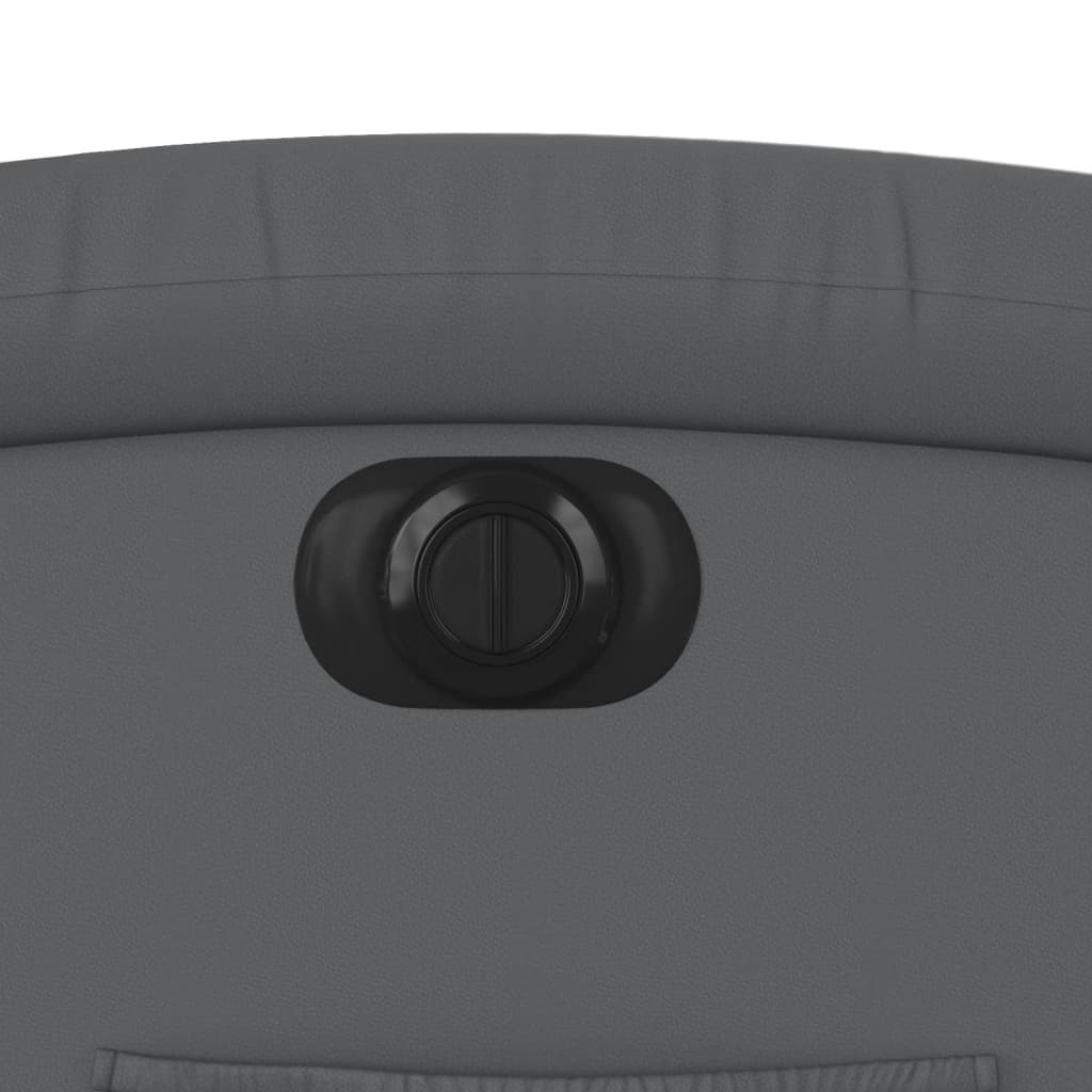 Poltrona reclinável elétrica couro artificial cinzento