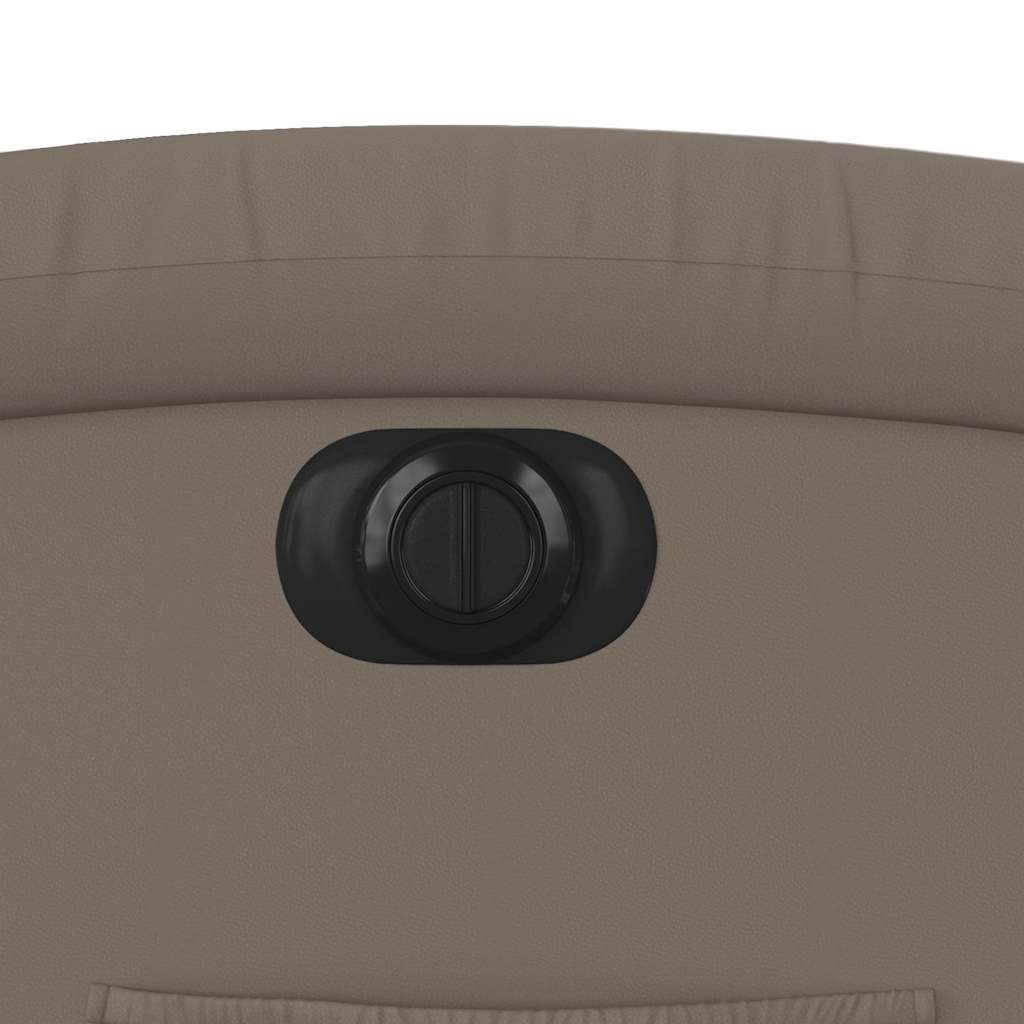Poltrona reclinável elétrica couro artificial cor cappuccino