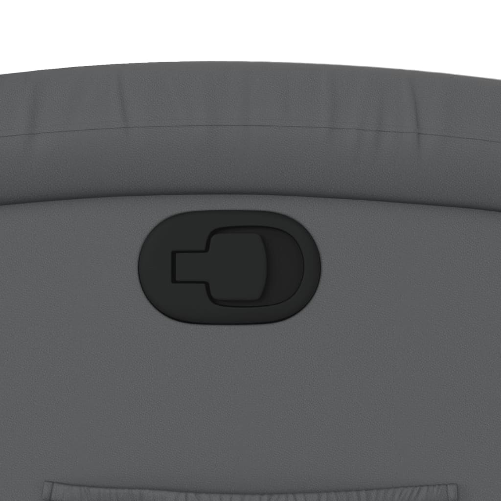 Poltrona reclinável elevatória couro artificial cinzento