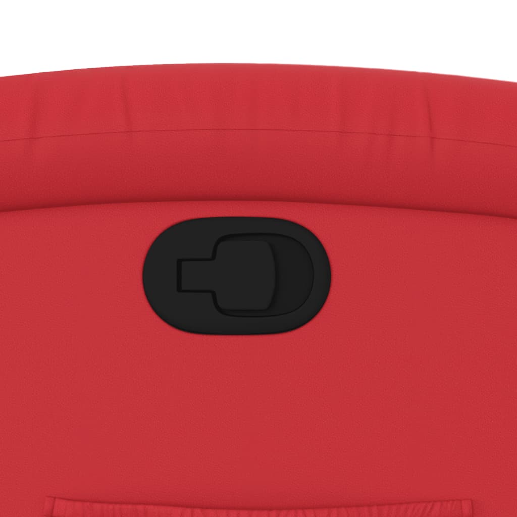 Poltrona reclinável elevatória couro artificial vermelho
