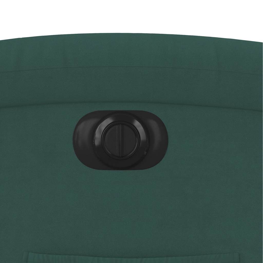 Poltrona reclinável elétrica veludo verde-escuro