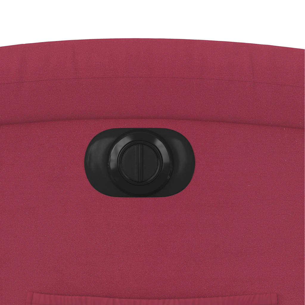 Poltrona elétrica reclinável veludo vermelho tinto
