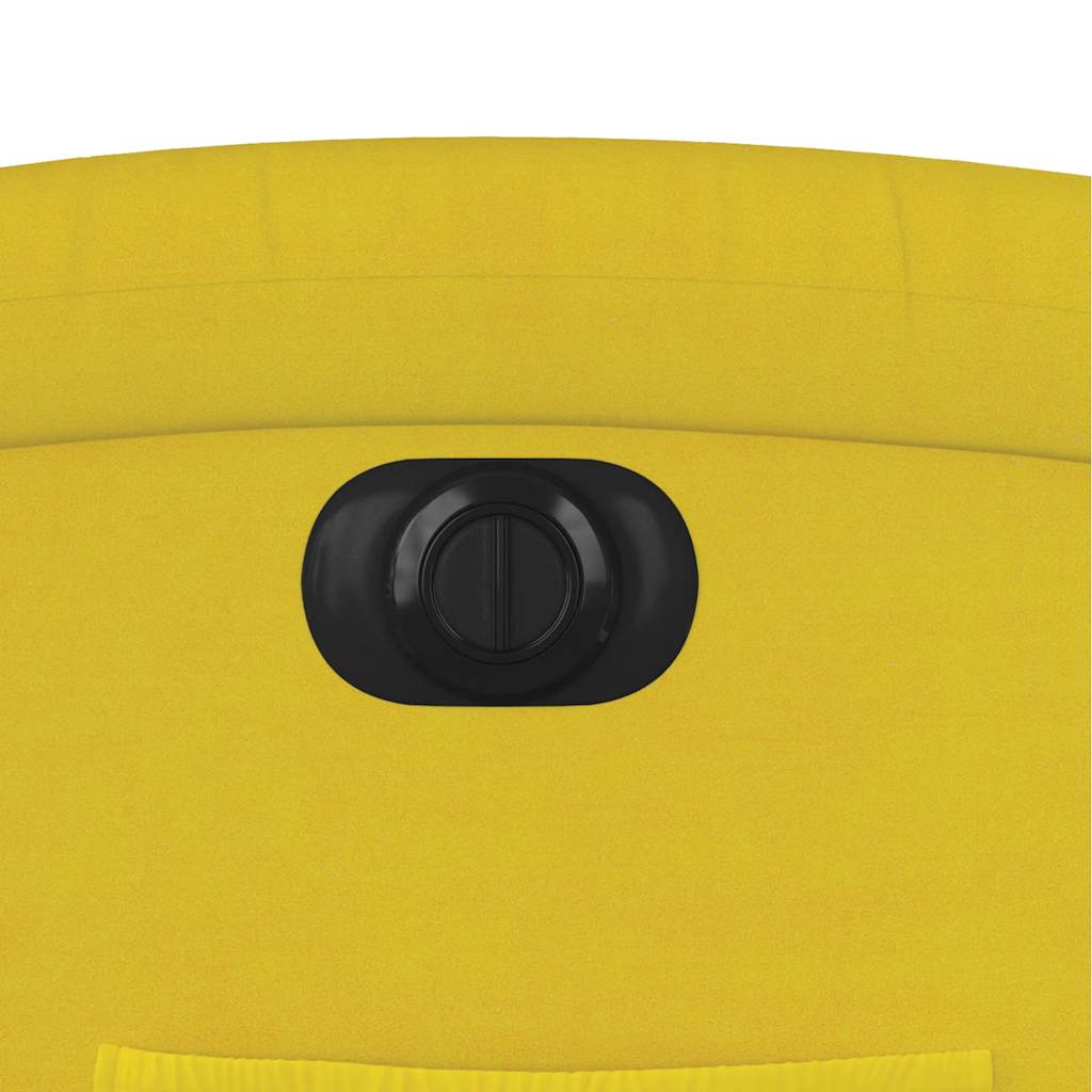 Poltrona elétrica reclinável veludo amarelo