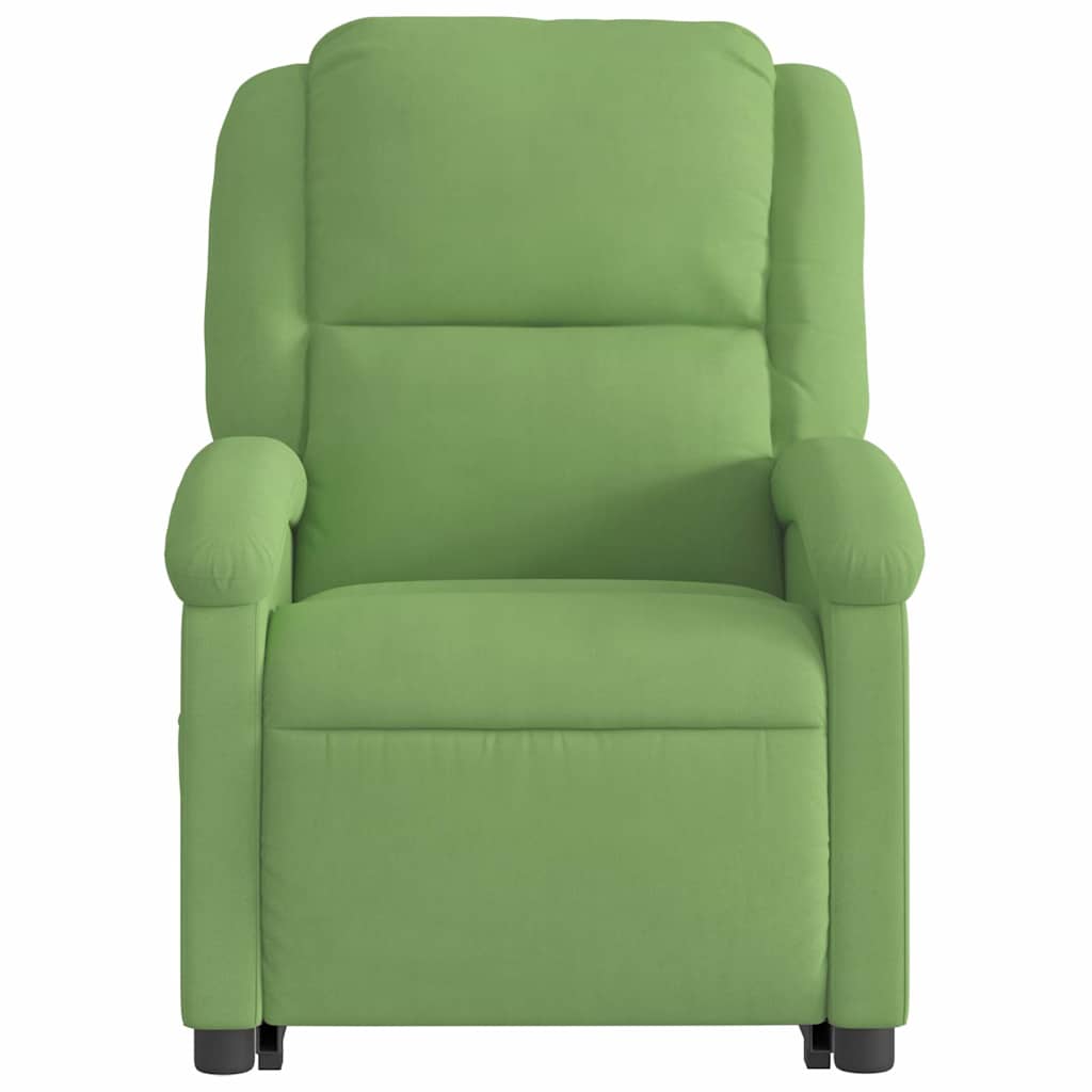 Poltrona elevatória de massagens veludo verde-claro