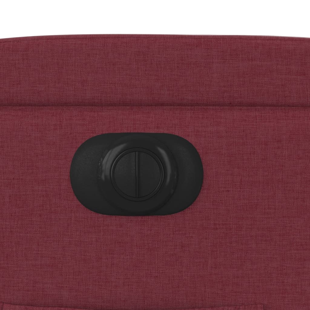 Poltrona elétrica reclinável tecido vermelho tinto