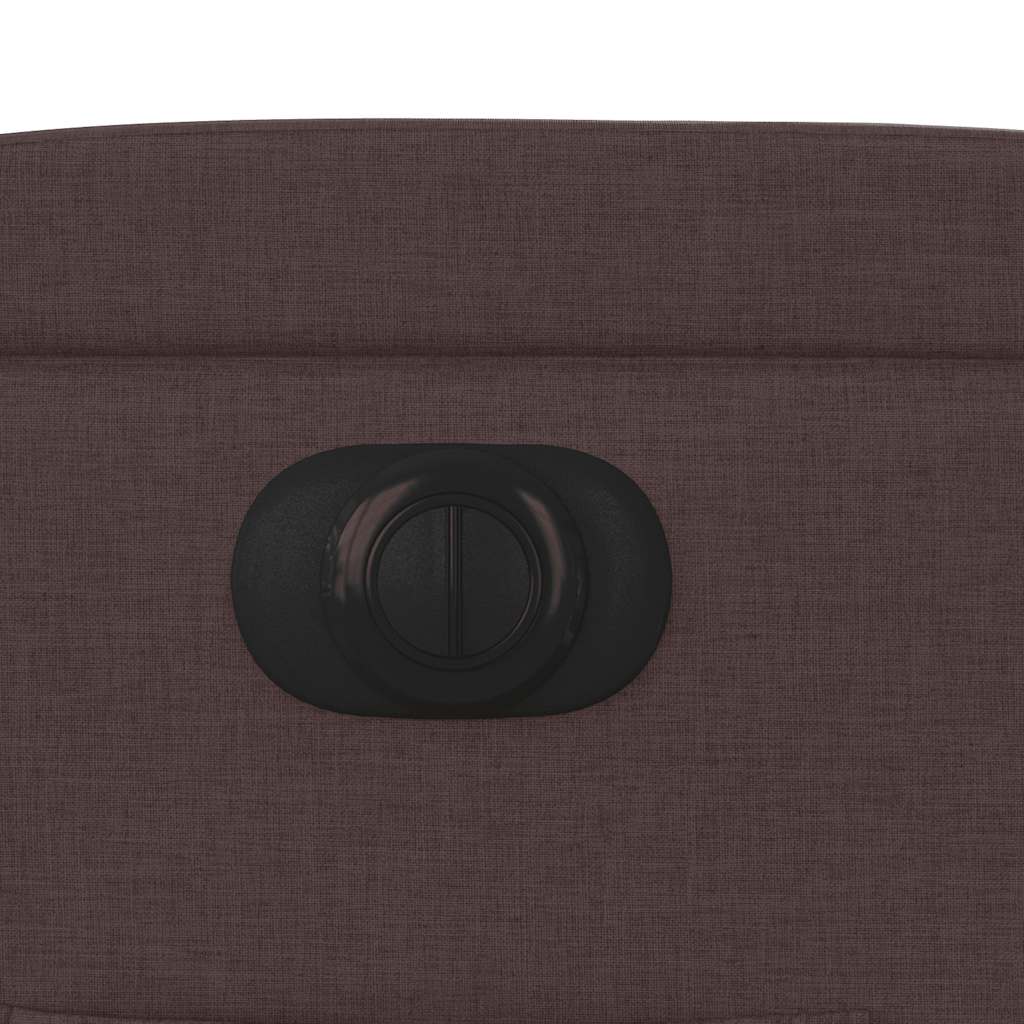 Poltrona elétrica reclinável tecido castanho-escuro