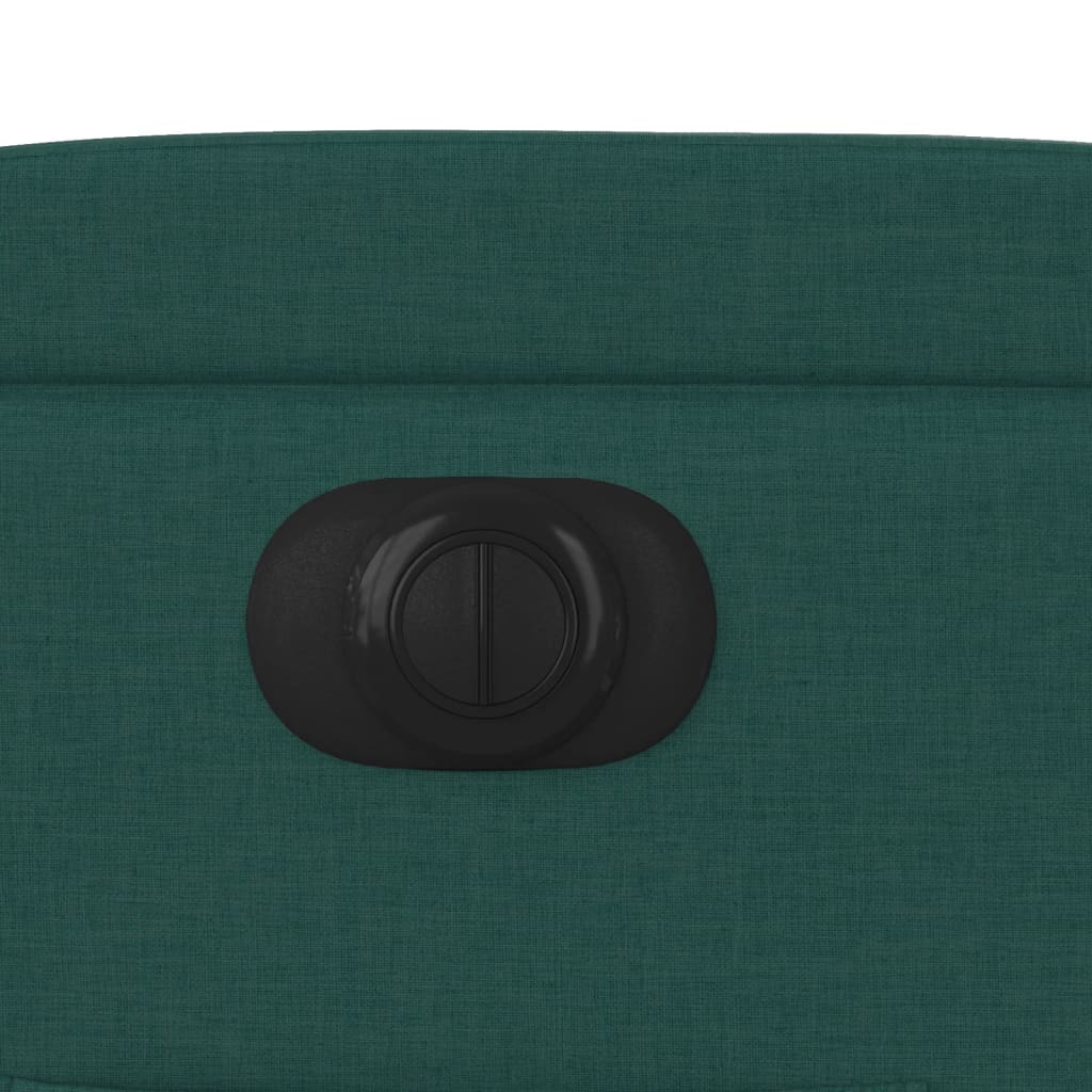 Poltrona elétrica reclinável tecido verde-escuro