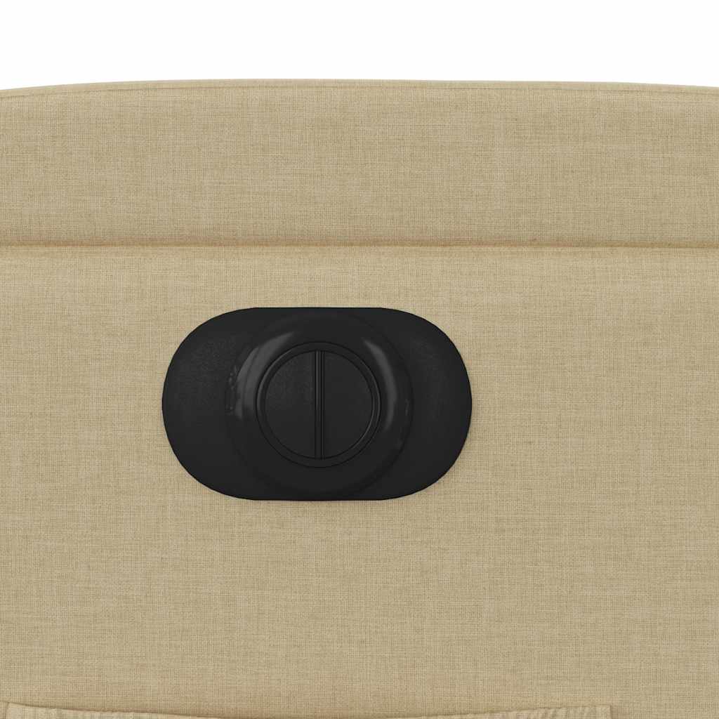 Poltrona reclinável elétrica tecido cor creme