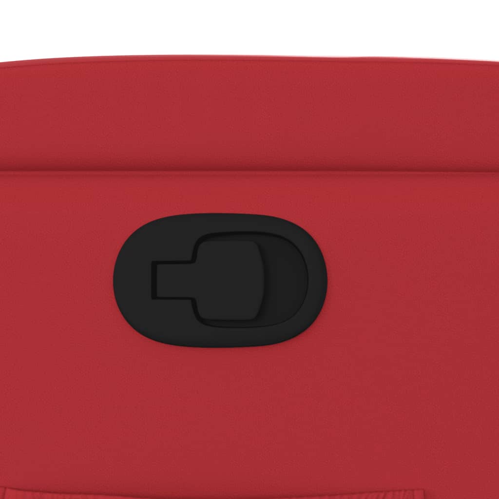 Poltrona reclinável elevatória couro artificial vermelho