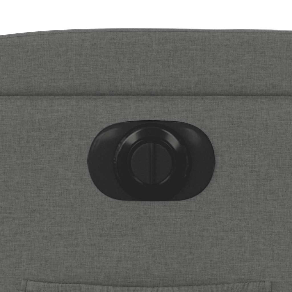 Poltrona reclinável elétrica tecido cinzento-escuro