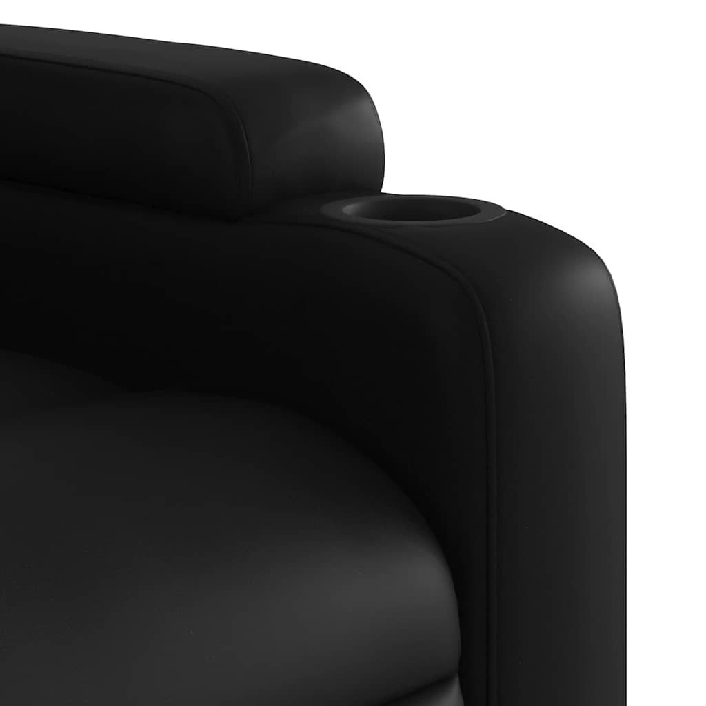 Poltrona reclinável elétrica couro artificial preto