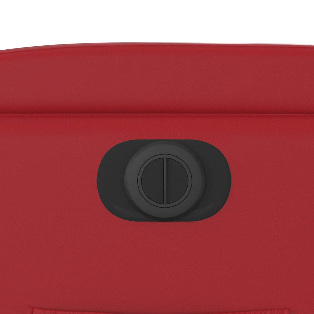 Poltrona reclinável elétrica couro artificial vermelho